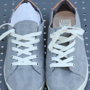 Reef sneakers. Women's size 8. Gray, tan, white